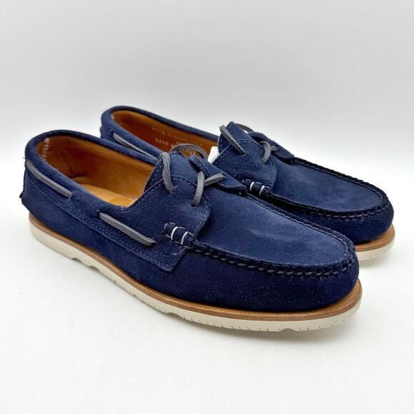 Sperry Mens X Sunspel Authentic Original Boat Shoe US 10 EU 43 Navy Suede NWOB - Picture 5 of 13